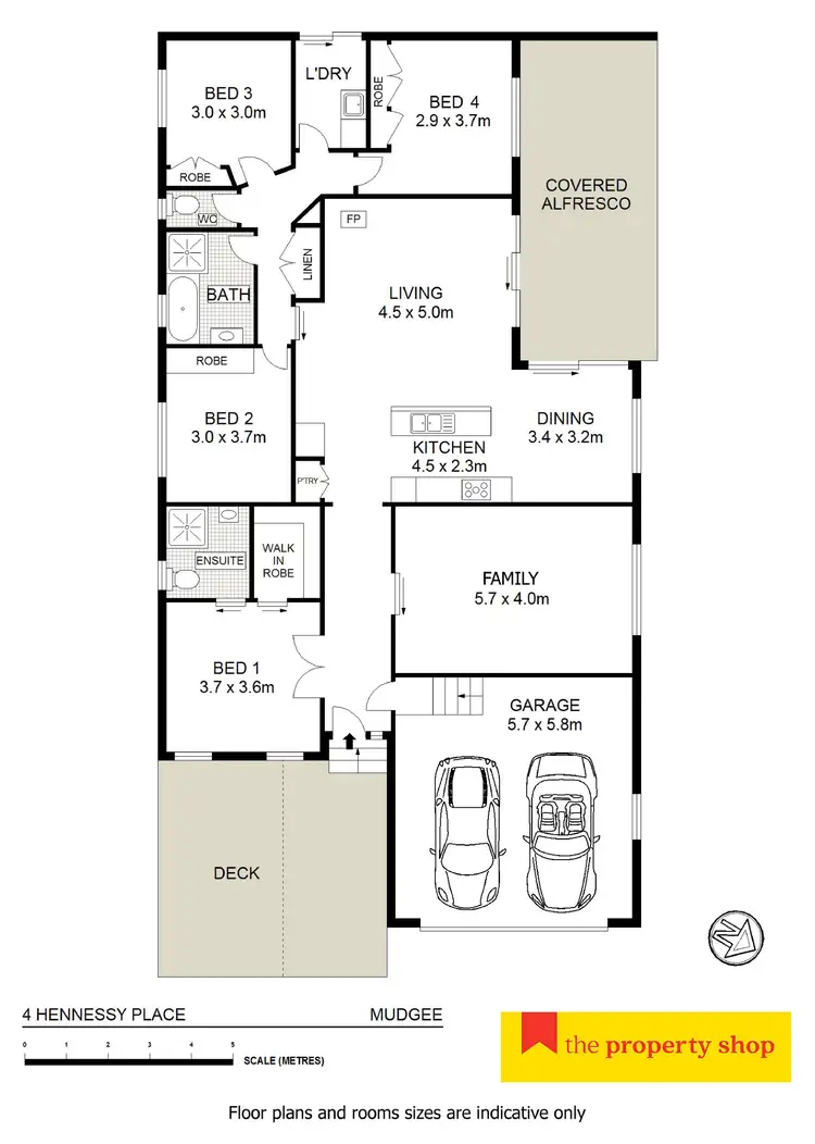 Floorplan of Homely house listing, 4 Hennessy Place, Mudgee NSW 2850
