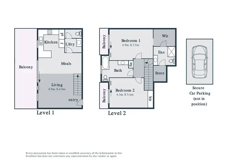 Floorplan of Homely apartment listing, 2/293 High Street, Preston VIC 3072