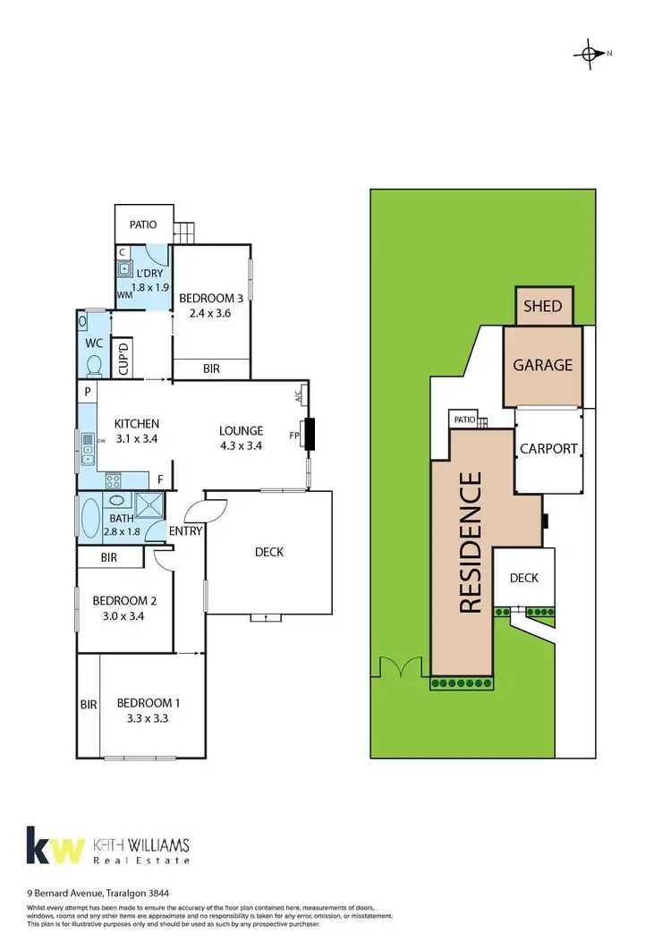 Floorplan of Homely house listing, 9 Bernard Avenue, Traralgon VIC 3844