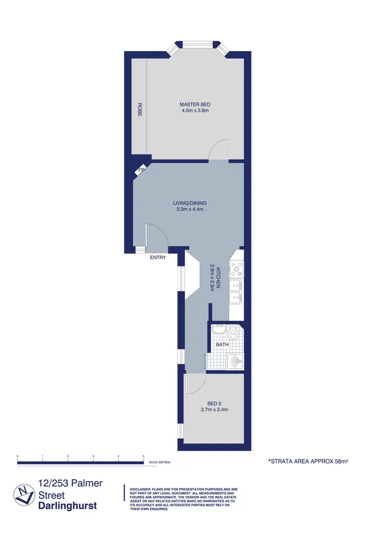 Floorplan of Homely apartment listing, 12/253 Palmer Street, Darlinghurst NSW 2010