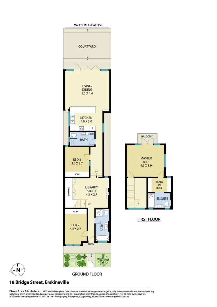 Floorplan of Homely house listing, 18 Bridge Street, Erskineville NSW 2043