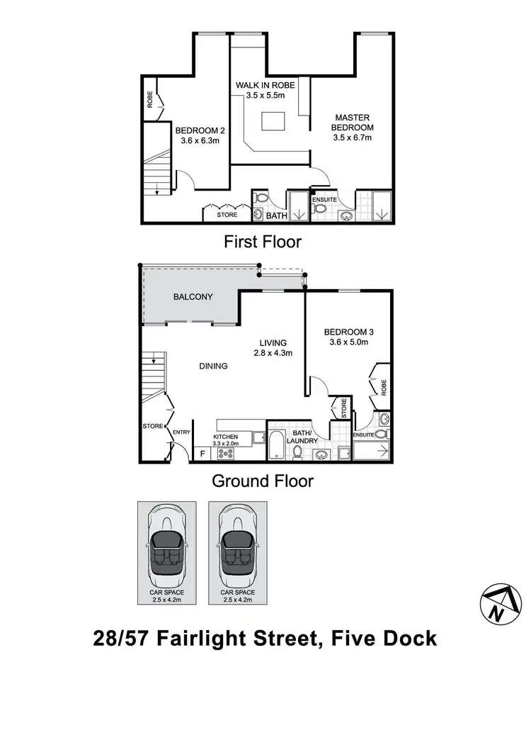 Floorplan of Homely apartment listing, 28/57-63 Fairlight Street, Five Dock NSW 2046