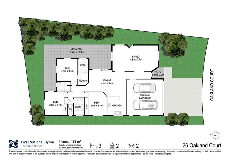 Floorplan of Homely house listing, 26 Oakland Court, Byron Bay NSW 2481
