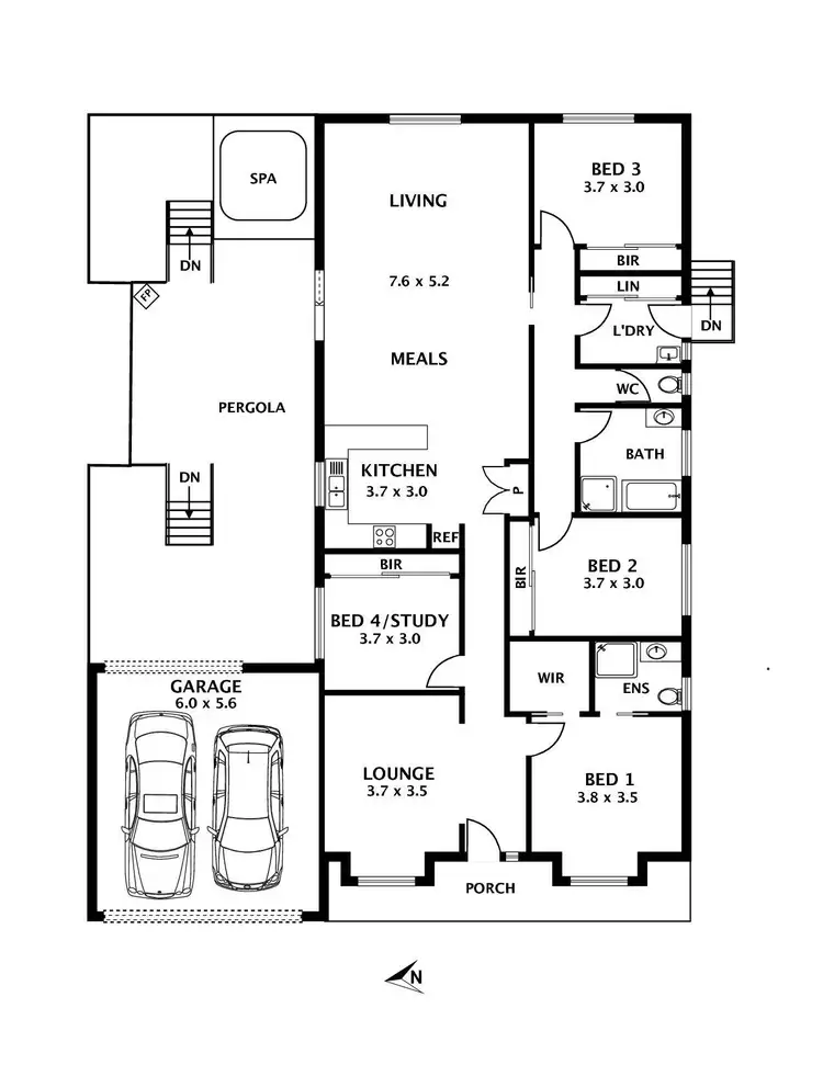 Floorplan of Homely house listing, 53 Border Boulevard, Sunbury VIC 3429