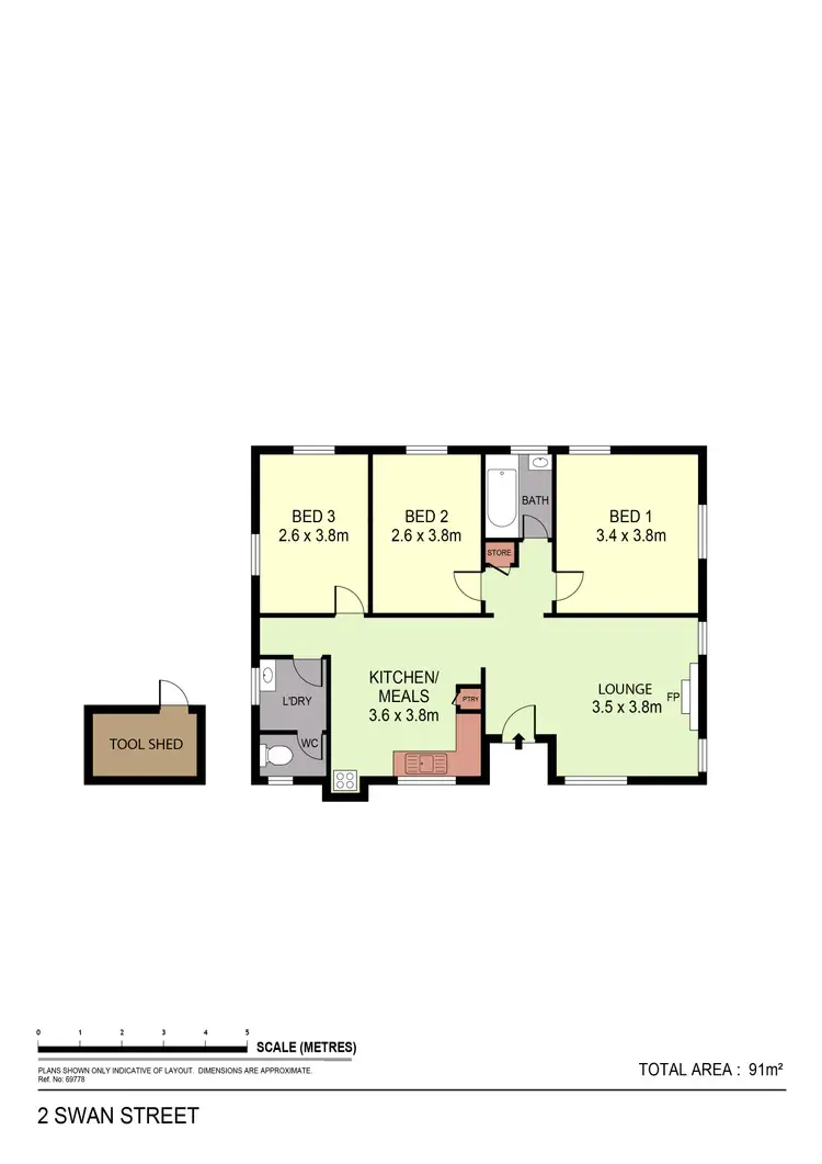 Floorplan of Homely house listing, 2 Swan Street, North Bendigo VIC 3550