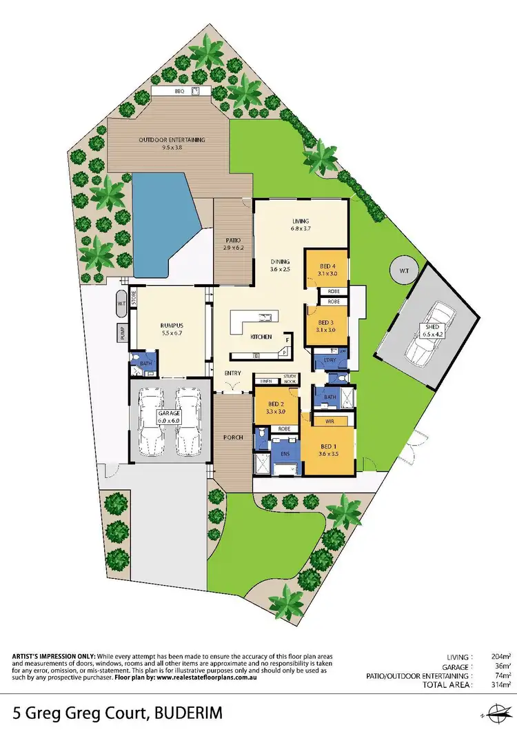 Floorplan of Homely house listing, 5 Greg Greg Court, Buderim QLD 4556