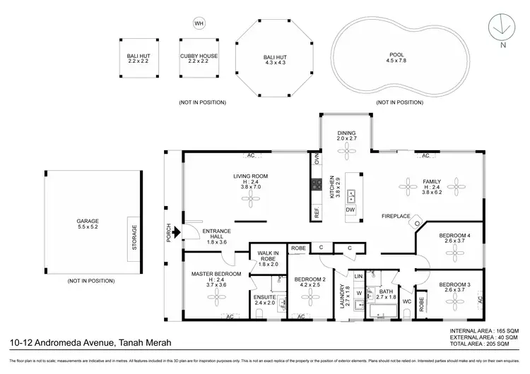 Floorplan of Homely house listing, 10-12 Andromeda Avenue, Tanah Merah QLD 4128