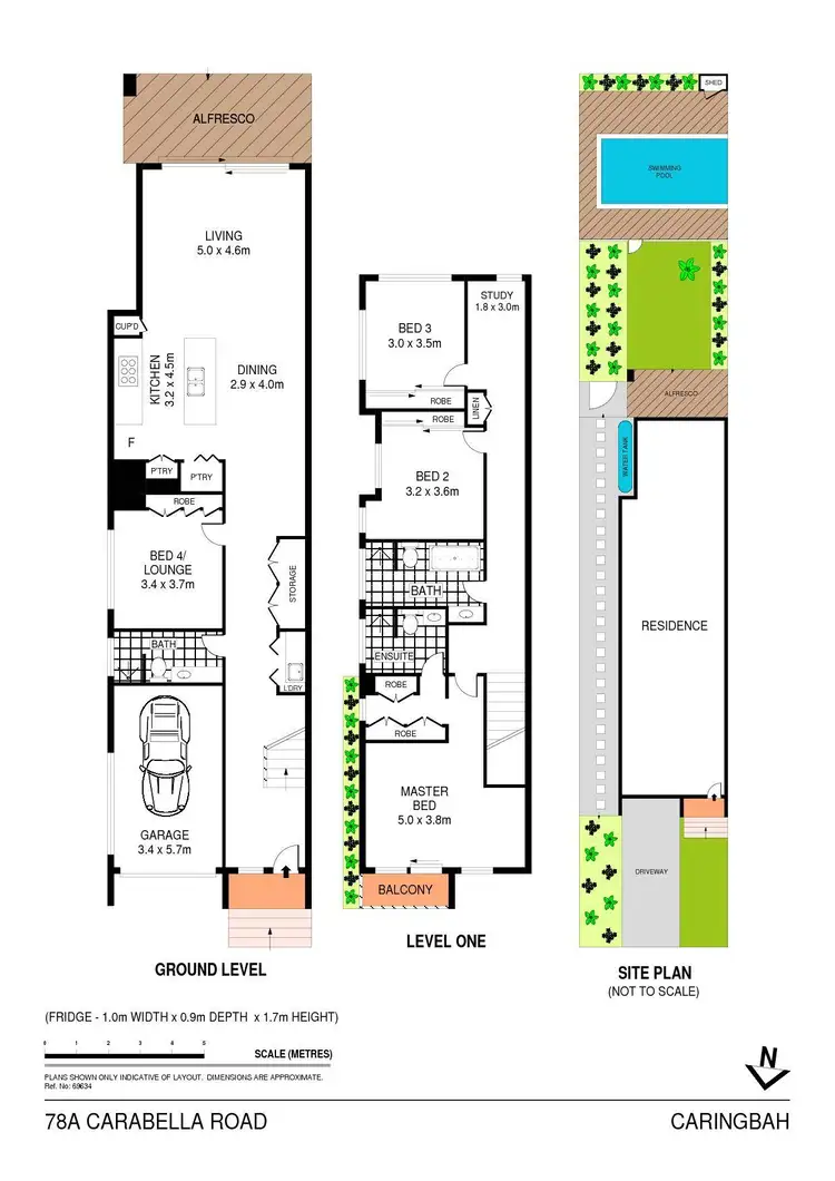 Floorplan of Homely semi-detached listing, 78a Carabella Road, Caringbah NSW 2229