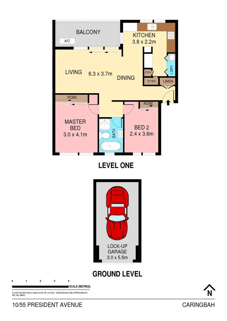 Floorplan of Homely apartment listing, 10/55 President Avenue, Caringbah NSW 2229