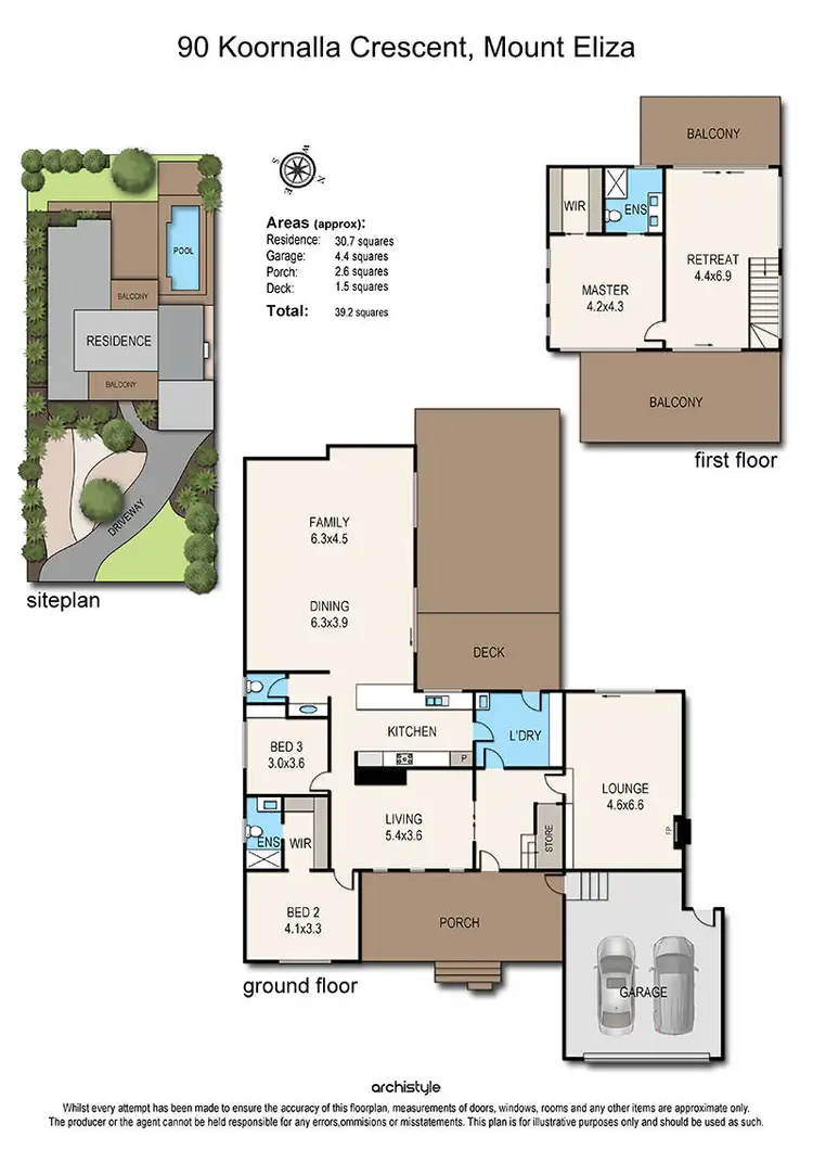 Floorplan of Homely house listing, 90 Koornalla Crescent, Mount Eliza VIC 3930