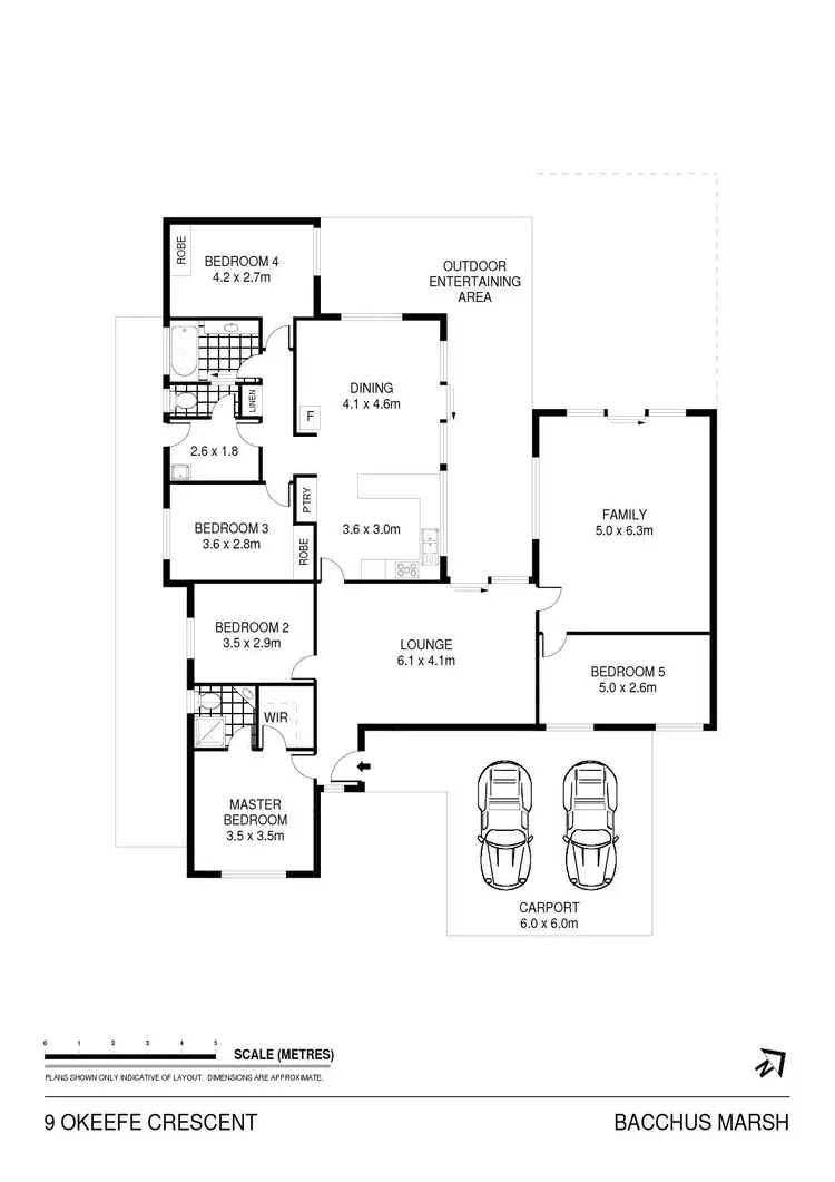 Floorplan of Homely house listing, 9 O'Keefe Crescent, Bacchus Marsh VIC 3340