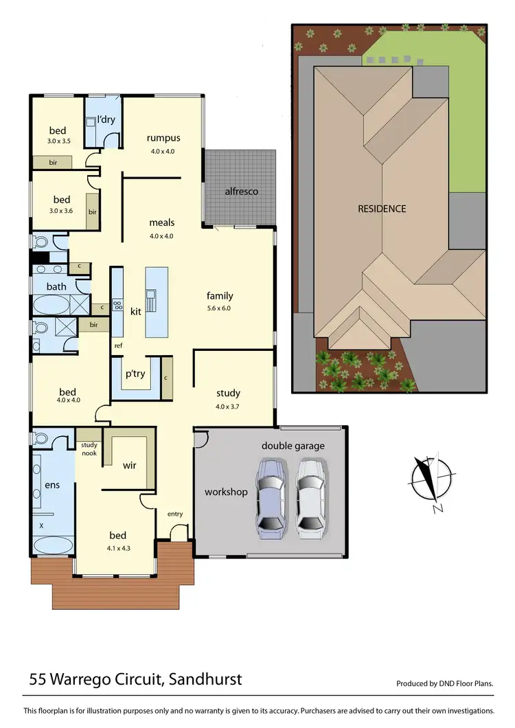Floorplan of Homely house listing, 55 Warrego Circuit, Sandhurst VIC 3977