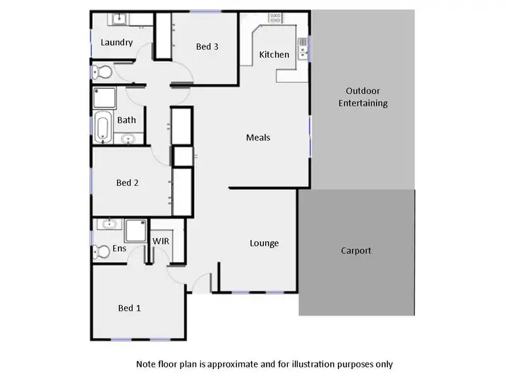 Floorplan of Homely house listing, 7 Daytona Court, Mildura VIC 3500