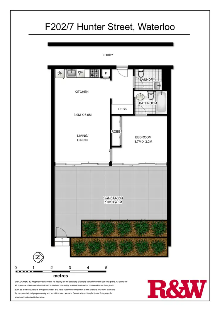 Floorplan of Homely apartment listing, F202/7 Hunter Street, Waterloo NSW 2017