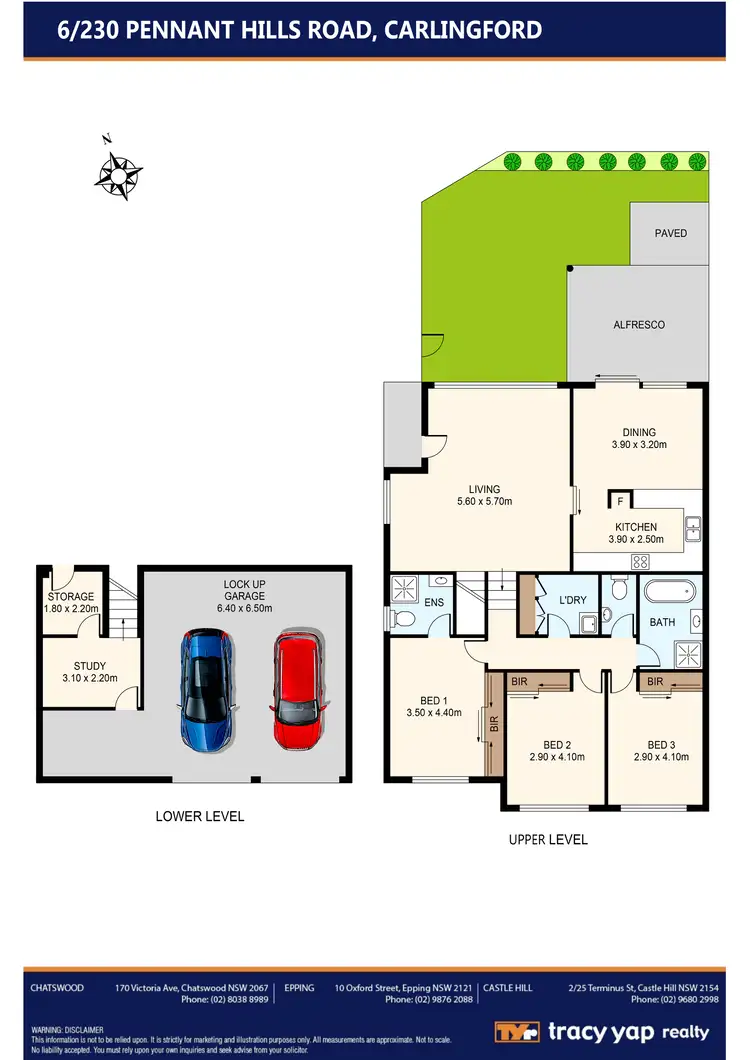 Floorplan of Homely townhouse listing, 6/230 Pennant Hills Road, Carlingford NSW 2118