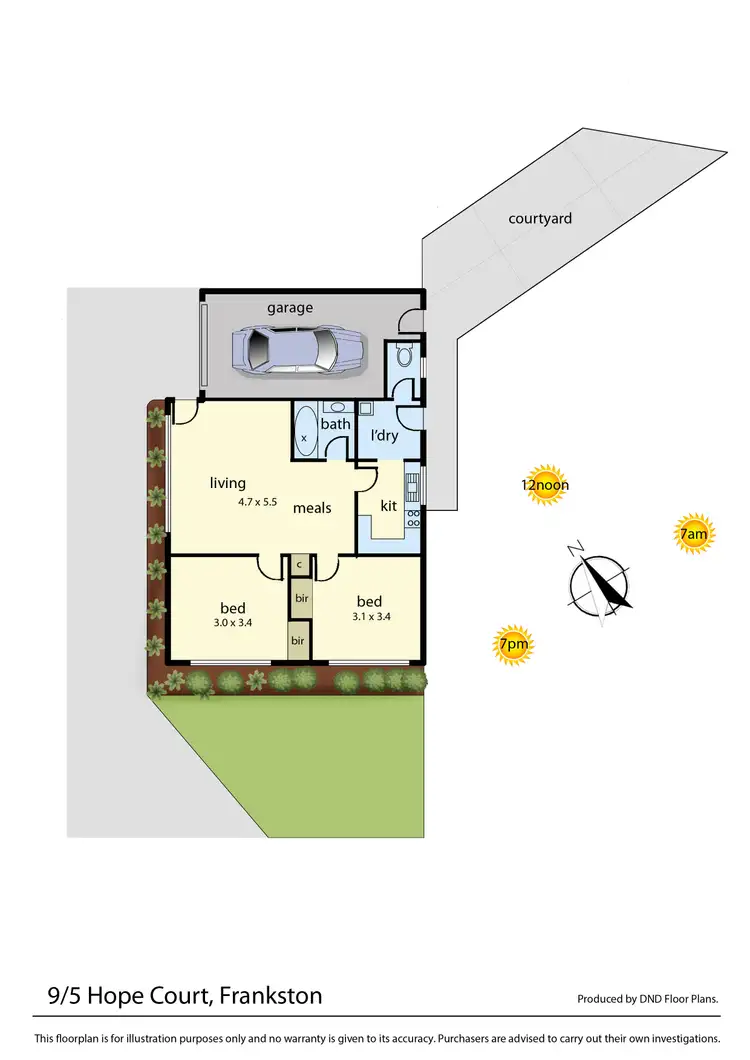 Floorplan of Homely unit listing, 9/5 Hope Court, Frankston VIC 3199