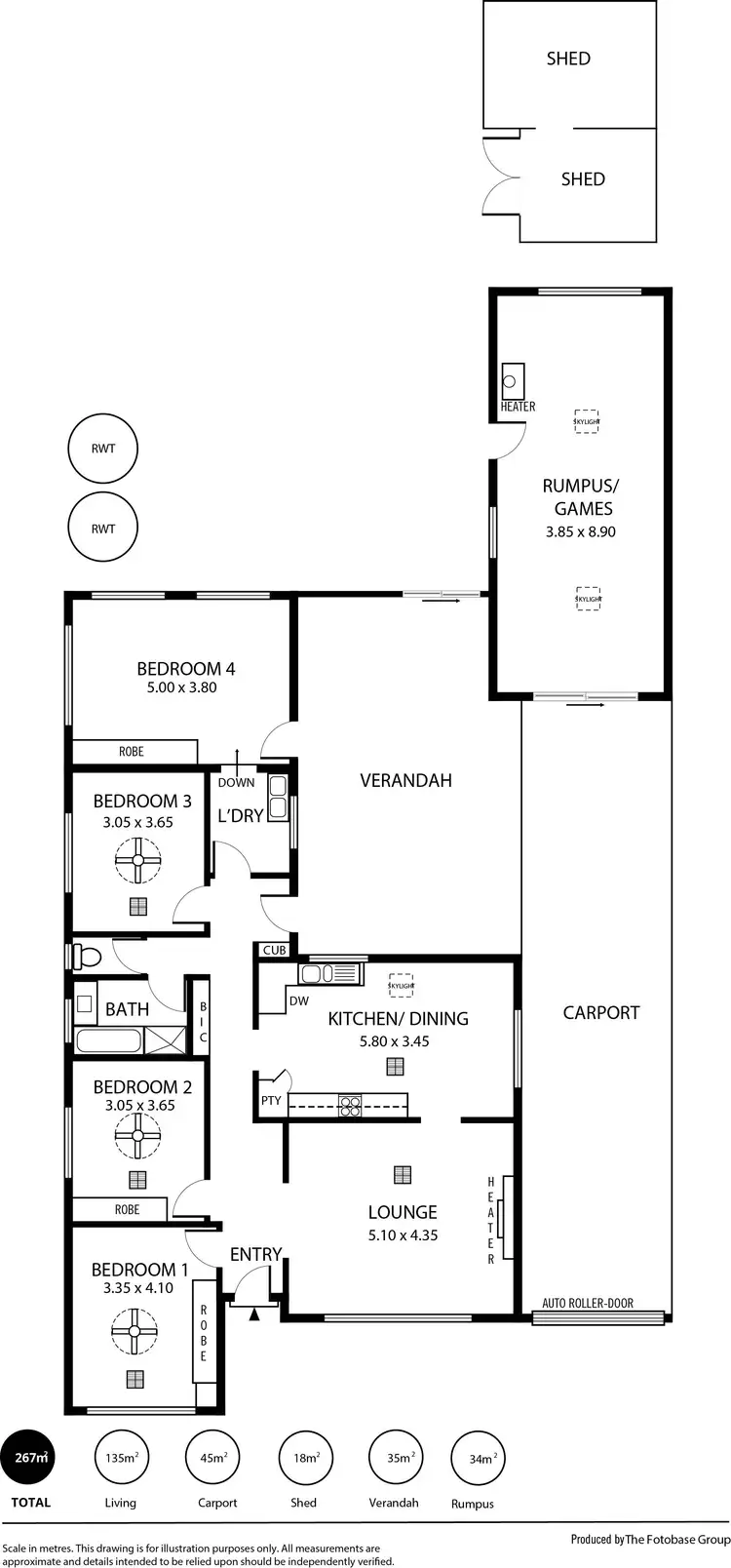 Floorplan of Homely house listing, 12 Edie Street, Mansfield Park SA 5012