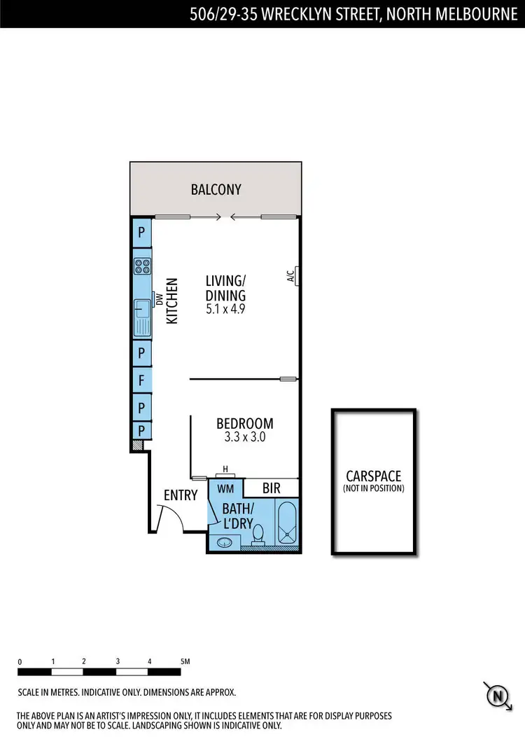 Floorplan of Homely apartment listing, 506/29-35 Wreckyn Street, North Melbourne VIC 3051