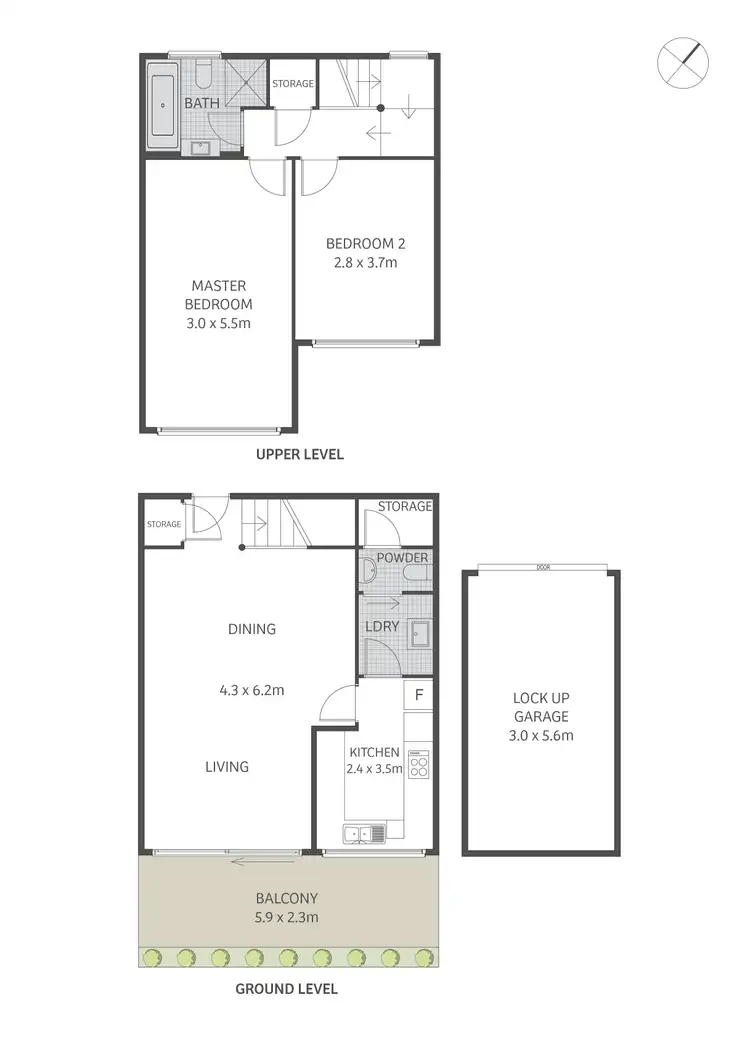 Floorplan of Homely townhouse listing, 16/32 Chandos Street, Ashfield NSW 2131