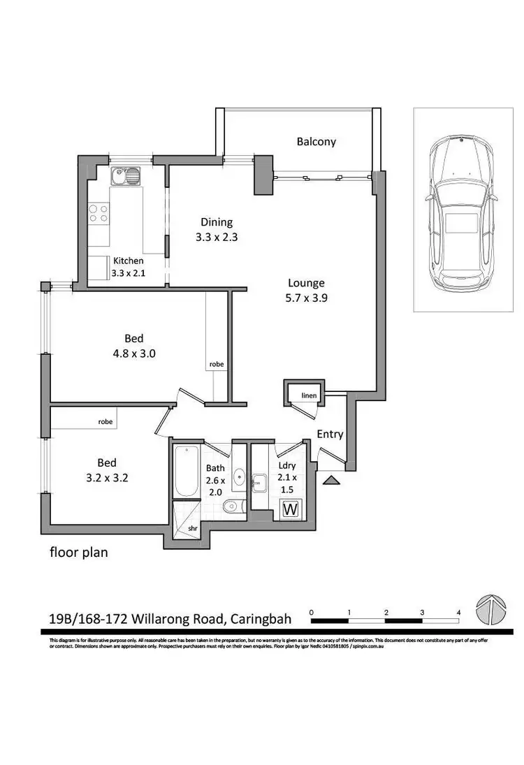 Floorplan of Homely apartment listing, 19b/168-170 Willarong Road, Caringbah NSW 2229