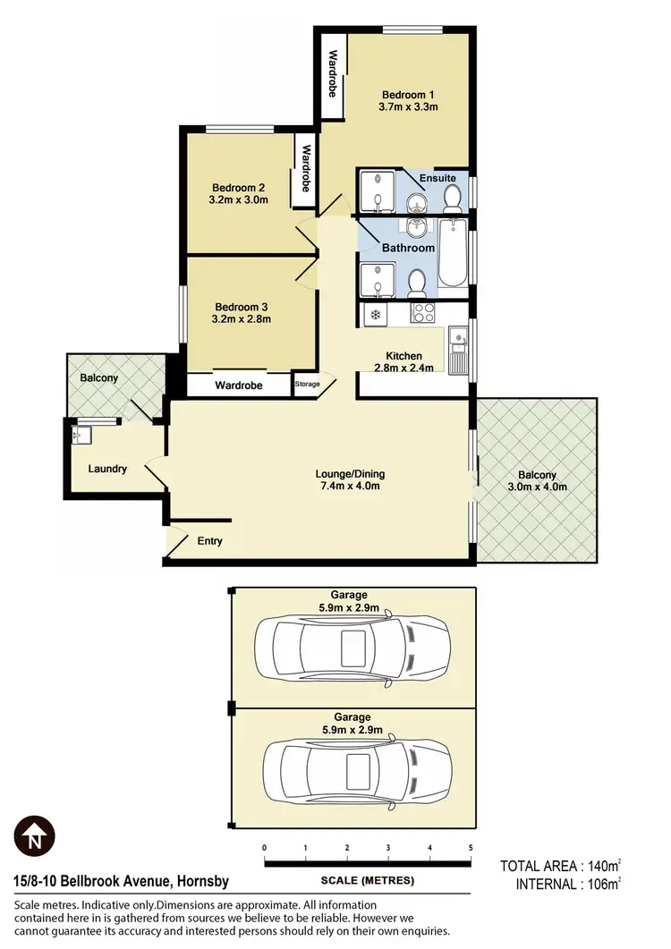 Floorplan of Homely unit listing, 15/8-10 Bellbrook Avenue, Hornsby NSW 2077