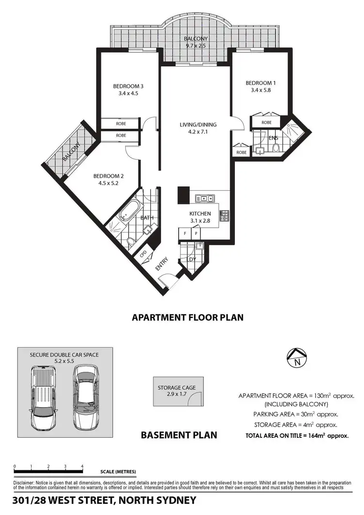 Floorplan of Homely apartment listing, 301/28 West Street, North Sydney NSW 2060