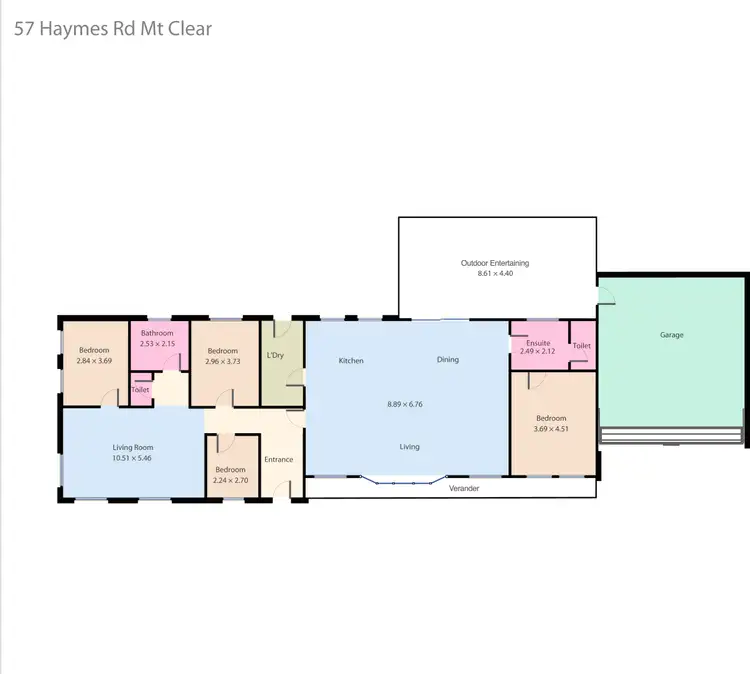 Floorplan of Homely house listing, 57 Haymes Road, Mount Clear VIC 3350
