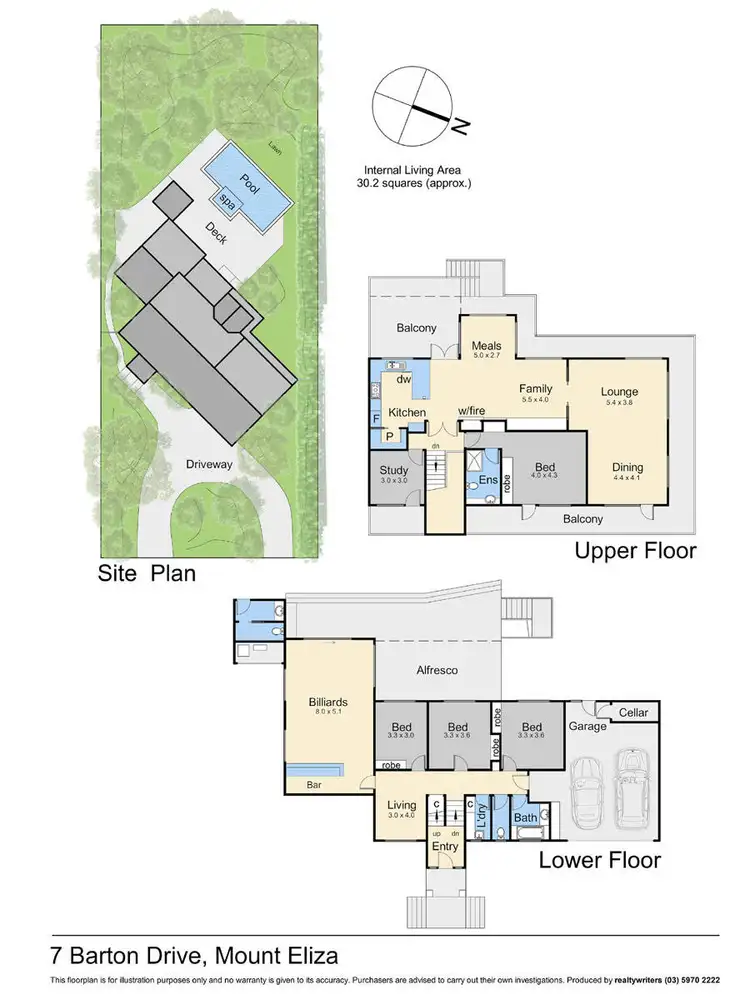 Floorplan of Homely house listing, 7 Barton Drive, Mount Eliza VIC 3930