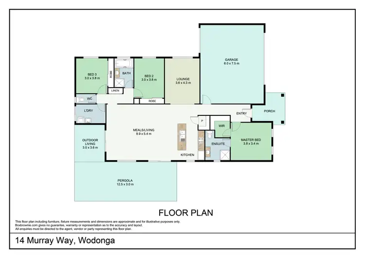 Floorplan of Homely house listing, 14 Murray Way, Wodonga VIC 3690