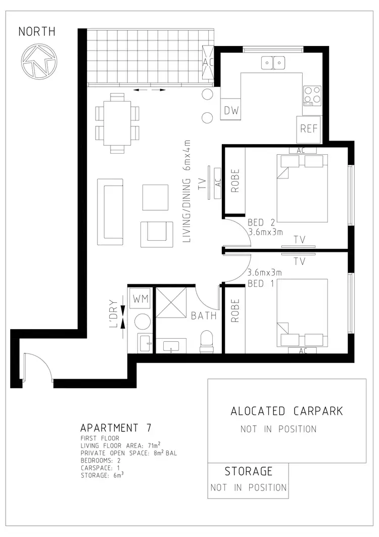 Floorplan of Homely apartment listing, 7/3 Wimport Street, Heidelberg VIC 3084