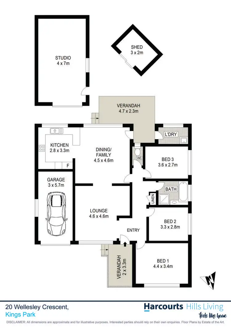 Floorplan of Homely house listing, 20 Wellesley Crescent, Kings Park NSW 2148