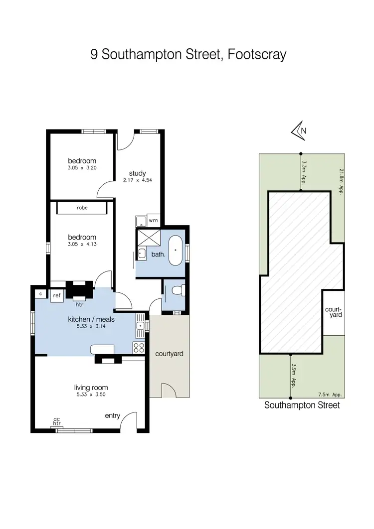 Floorplan of Homely house listing, 9 Southampton Street, Footscray VIC 3011