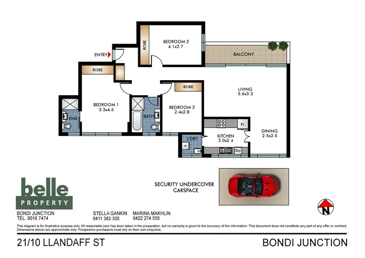 Floorplan of Homely apartment listing, 21/10-16 Llandaff Street, Bondi Junction NSW 2022