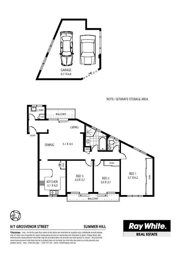 Floorplan of Homely apartment listing, 9/7 Grosvenor Crescent, Summer Hill NSW 2130
