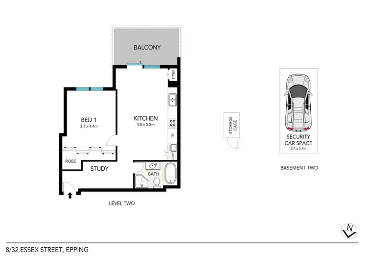Floorplan of Homely apartment listing, 8/32 Essex Street, Epping NSW 2121