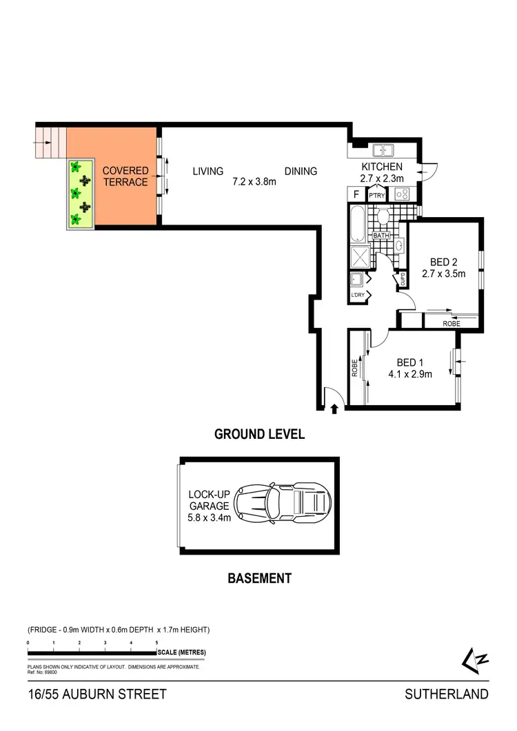 Floorplan of Homely apartment listing, 16/55 Auburn Street, Sutherland NSW 2232