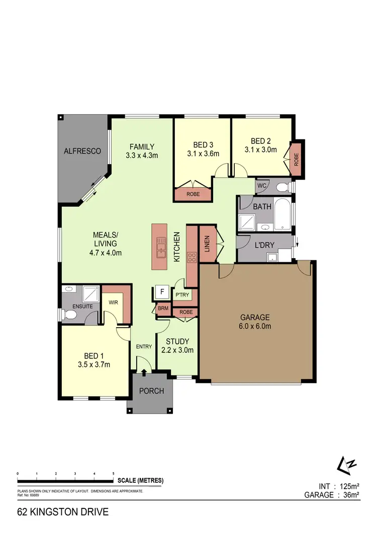 Floorplan of Homely house listing, 62 Kingston Drive, Eaglehawk VIC 3556