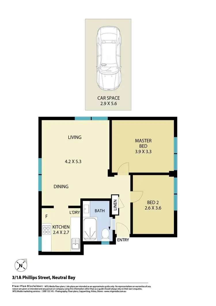 Floorplan of Homely apartment listing, 3/1A Phillips Street, Neutral Bay NSW 2089
