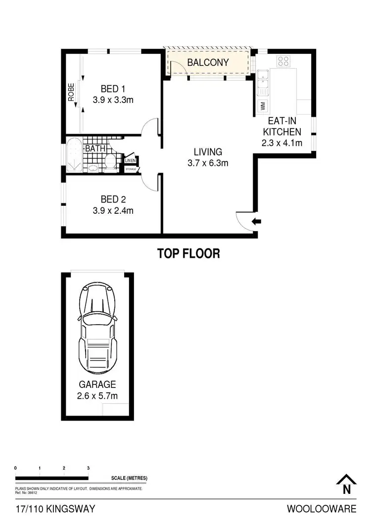 Floorplan of Homely apartment listing, 17/110 Kingsway, Woolooware NSW 2230