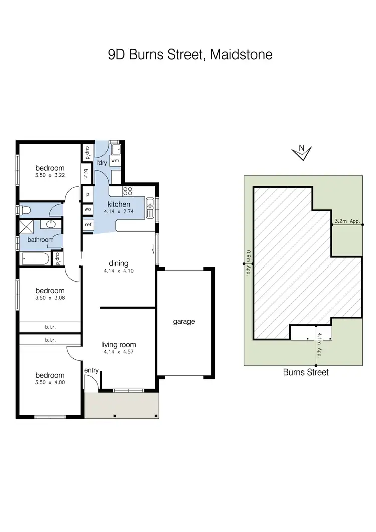 Floorplan of Homely house listing, 9D Burns Street, Maidstone VIC 3012