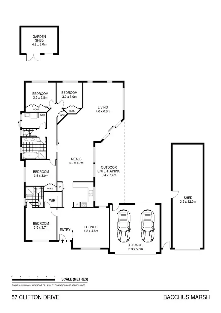 Floorplan of Homely house listing, 57 Clifton Drive, Bacchus Marsh VIC 3340