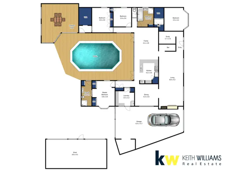 Floorplan of Homely house listing, 16 Nugong Place, Traralgon VIC 3844