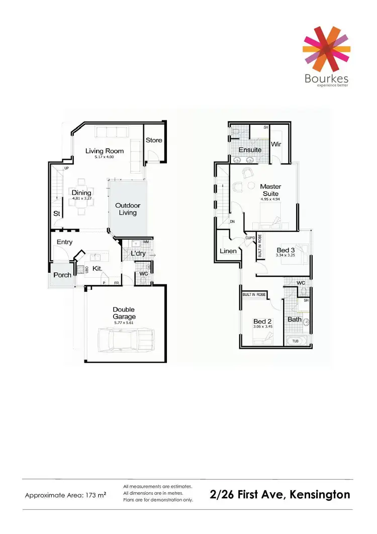 Floorplan of Homely townhouse listing, 2/26 First Avenue, Kensington WA 6151