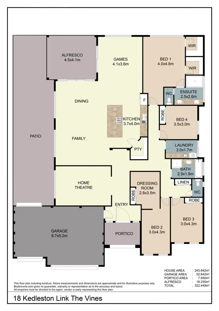 Floorplan of Homely house listing, 18 Kedleston Link, The Vines WA 6069
