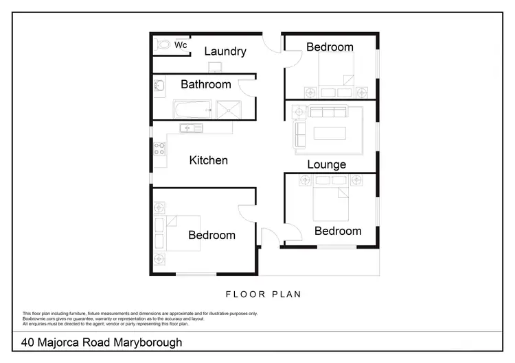 Floorplan of Homely house listing, 40 Majorca Road, Maryborough VIC 3465