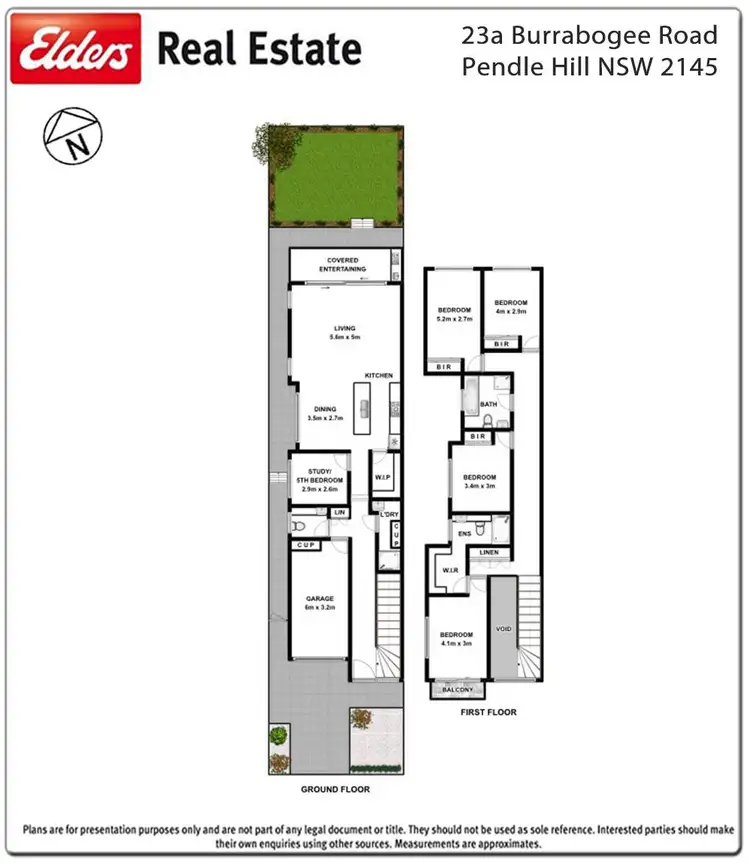 Floorplan of Homely semi-detached listing, 23A Burrabogee Road, Pendle Hill NSW 2145