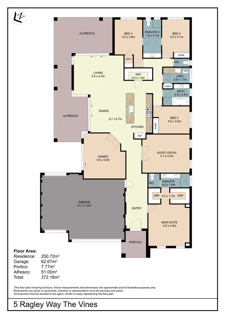 Floorplan of Homely house listing, 5 Ragley Way, The Vines WA 6069