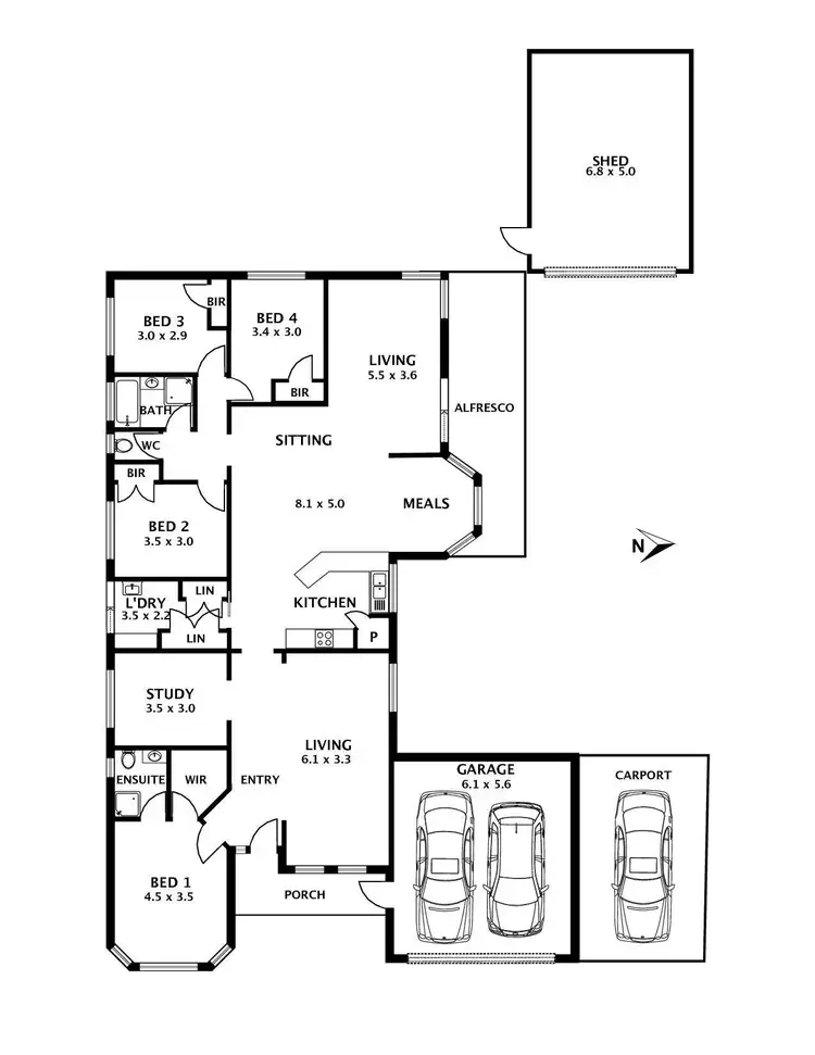 Floorplan of Homely house listing, 22 Border Boulevard, Sunbury VIC 3429
