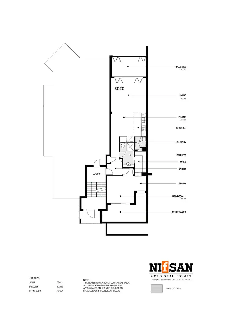 Floorplan of Homely unit listing, 10/3108 The Boulevard, Carrara QLD 4211