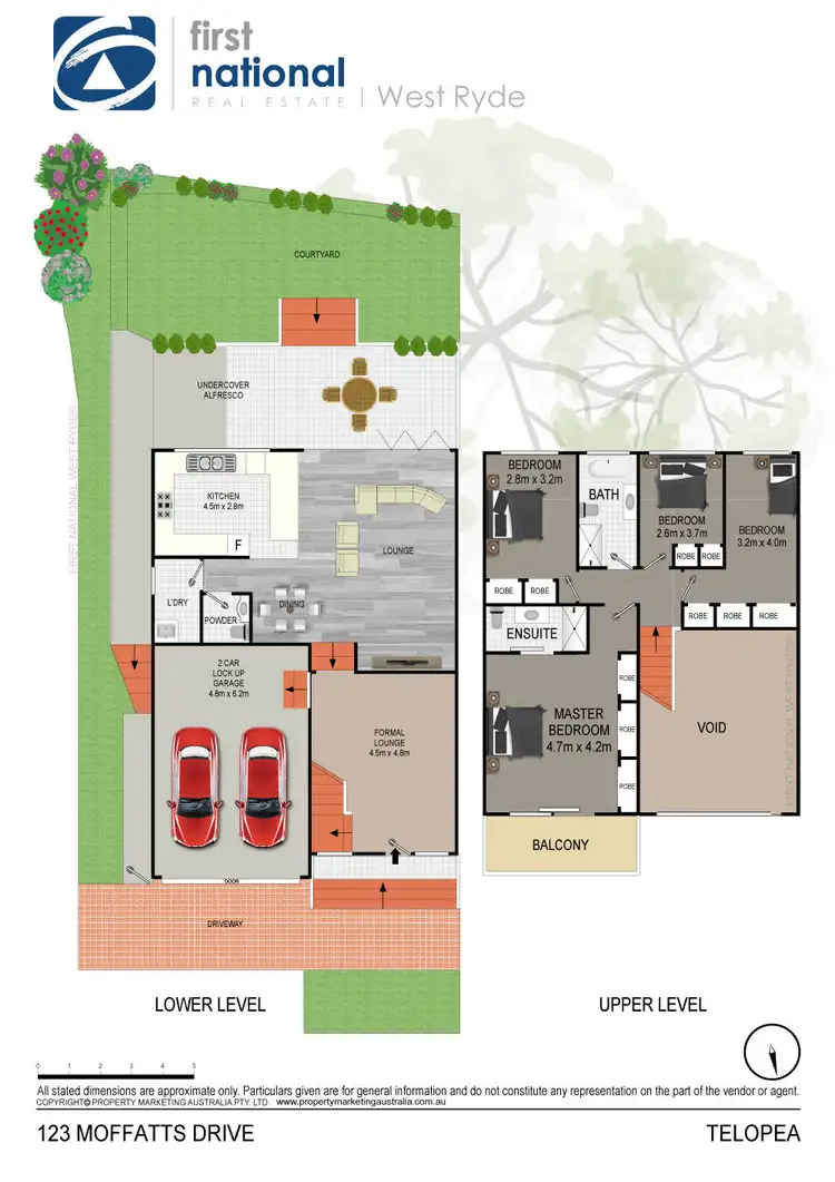 Floorplan of Homely semi-detached listing, 123 Moffatts Drive, Telopea NSW 2117